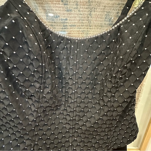 VTG Gunne Sax Jessica McClintock Black Formal Dress Rhinestone Dress Size 9 S XS - Picture 3 of 8